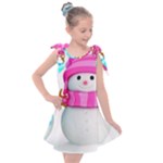 Two Snowmen, Kids  Tie Up Tunic Dress