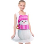 Two Snowmen, Kids  Cross Back Dress