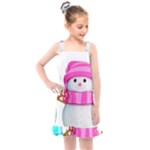 Two Snowmen, Kids  Overall Dress