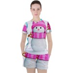 Two Snowmen, Women s T-Shirt and Shorts Set