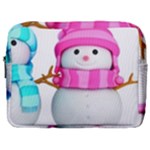 Two Snowmen, Make Up Pouch (Large)