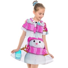 Kids  Short Sleeve Shirt Dress 