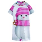 Two Snowmen, Kids  Boyleg Half Suit Swimwear