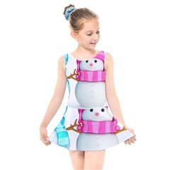 Kids  Skater Dress Swimsuit 