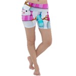 Two Snowmen, Lightweight Velour Yoga Shorts