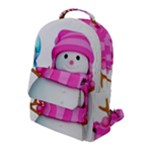 Two Snowmen, Flap Pocket Backpack (Large)