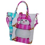 Two Snowmen, Buckle Top Tote Bag