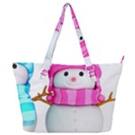 Two Snowmen, Full Print Shoulder Bag