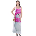 Two Snowmen, Sleeveless Velour Maxi Dress