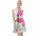 Two Snowmen, Sleeveless Shirt Dress