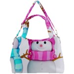 Two Snowmen, Double Compartment Shoulder Bag