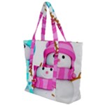 Two Snowmen, Zip Up Canvas Bag