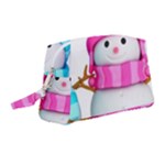 Two Snowmen, Wristlet Pouch Bag (Medium)