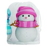 Two Snowmen, Drawstring Pouch (3XL)