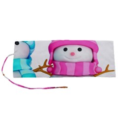 Two Snowmen, Roll Up Canvas Pencil Holder (S) from ArtsNow.com