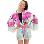 Two Snowmen, Long Sleeve Kimono