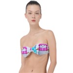 Two Snowmen, Classic Bandeau Bikini Top 