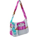 Two Snowmen, Zip Up Shoulder Bag