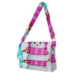 Two Snowmen, Full Print Messenger Bag (M)