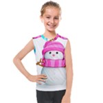 Two Snowmen, Kids  Mesh Tank Top