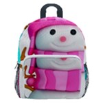 Two Snowmen, Kids  Age 5-10 Lightweight School Backpack with Side Pockets