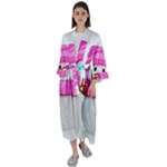 Two Snowmen, Maxi Satin Kimono