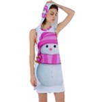 Two Snowmen, Racer Back Hoodie Dress