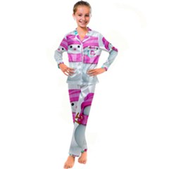 Kids  Satin Long Sleeve Pajamas Set 