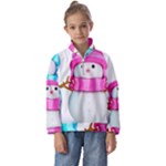 Two Snowmen, Kids  Half Zip Hoodie