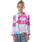 Two Snowmen, Kids  Frill Detail T-Shirt