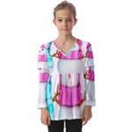 Two Snowmen, Kids  V Neck Casual Top