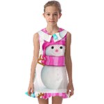 Two Snowmen, Kids  Pilgrim Collar Ruffle Hem Dress