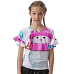 Two Snowmen, Kids  Cut Out Flutter Sleeves