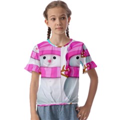 Kids  Cuff Sleeve Scrunch Bottom T-Shirt 