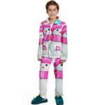 Two Snowmen, Kids  Long Sleeve Velvet Pajamas Set