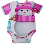 Two Snowmen, Baby Short Sleeve Bodysuit