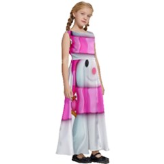 Kids  Satin Sleeveless Maxi Dress 