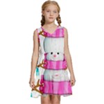 Two Snowmen, Kids  Sleeveless Tiered Mini Dress