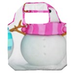 Two Snowmen, Premium Foldable Grocery Recycle Bag