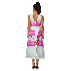 Sleeveless Cross Front Cocktail Midi Chiffon Dress 