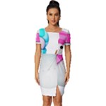 Two Snowmen, Fitted Knot Split End Bodycon Dress