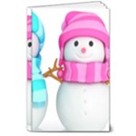 Two Snowmen, 8  x 10  Hardcover Notebook