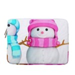 Two Snowmen, 13  Vertical Laptop Sleeve Case With Pocket