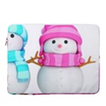 Two Snowmen, 15  Vertical Laptop Sleeve Case With Pocket