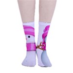 Two Snowmen, Smooth Crew Length Tube Socks