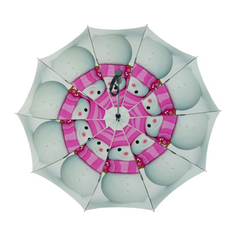 Two Snowmen, Automatic Folding Umbrella with Case (Large) from ArtsNow.com