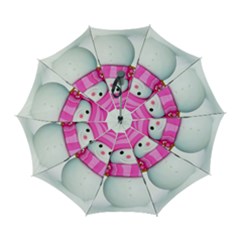 Two Snowmen, Automatic Folding Umbrella with Case (Large) from ArtsNow.com