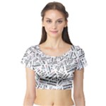 Embrace The Magic Inspirational Phrase Pattern Short Sleeve Crop Top