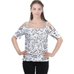 Embrace The Magic Inspirational Phrase Pattern Cutout Shoulder T-Shirt