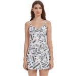 Embrace The Magic Inspirational Phrase Pattern Body Wrap Sleeveless V-Neck Mini Dress